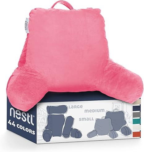 pink reading pillow