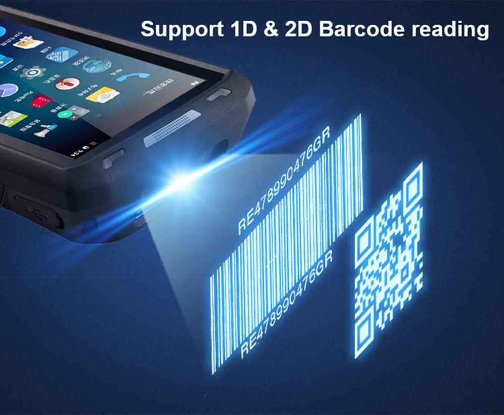 Android Barcode Scanner mit Tastatur, Android 13 PDA, 4GB+64GB Datenerfassungsgerät, QR-Code-Scanner mit N6703 1D/2D, IP66 Industrie-Handscanner mit Software