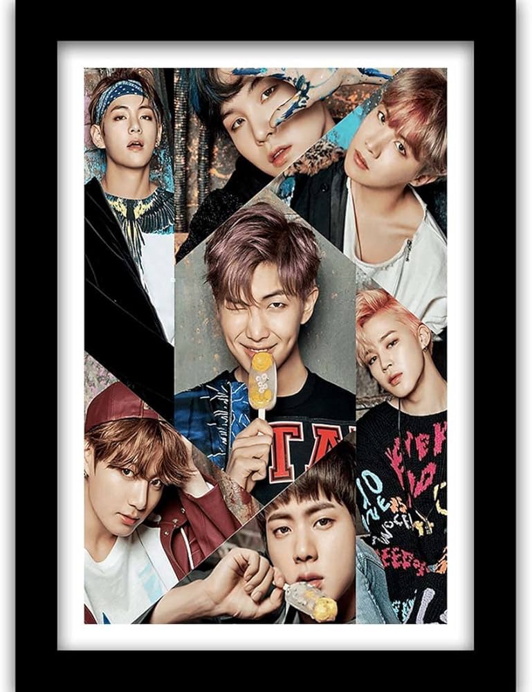 BTS アルバム 写真とポスター付き Vasl Studio BTS Army Wall Poster South Korean Music Poster With