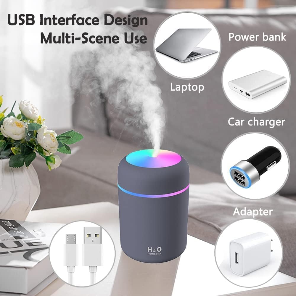 Dadhichi Zone 300ml Essential Oil Diffuser & Humidifier – Ultrasonic Cool Mist with Quiet Operation, LED Lights – Aromatherapy Air Freshener for Home, Office, Car (Multicolor) 2