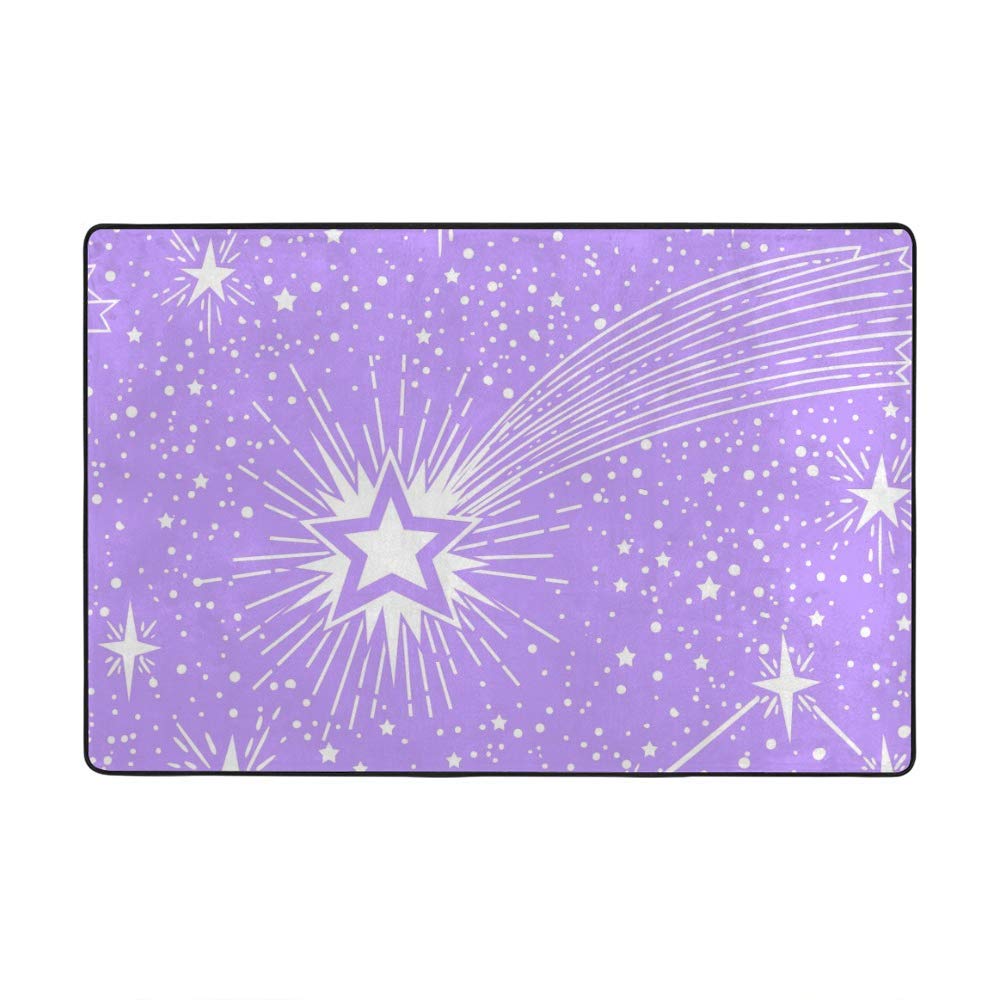 Tapis de sol velours corail violet 152x99cm décoration chambre
