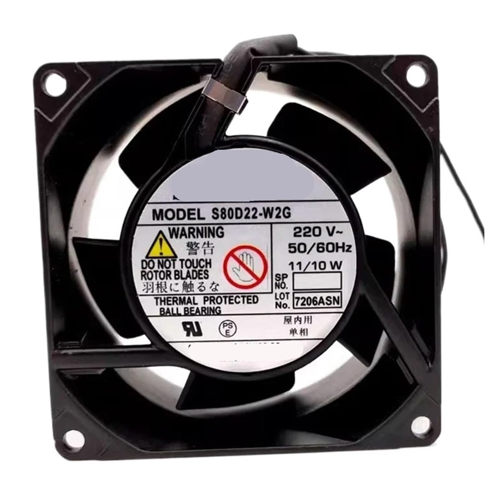 LZIKKGKI S80D22-W2G 220V 11W 8CM 8038 AC Cooling Fan