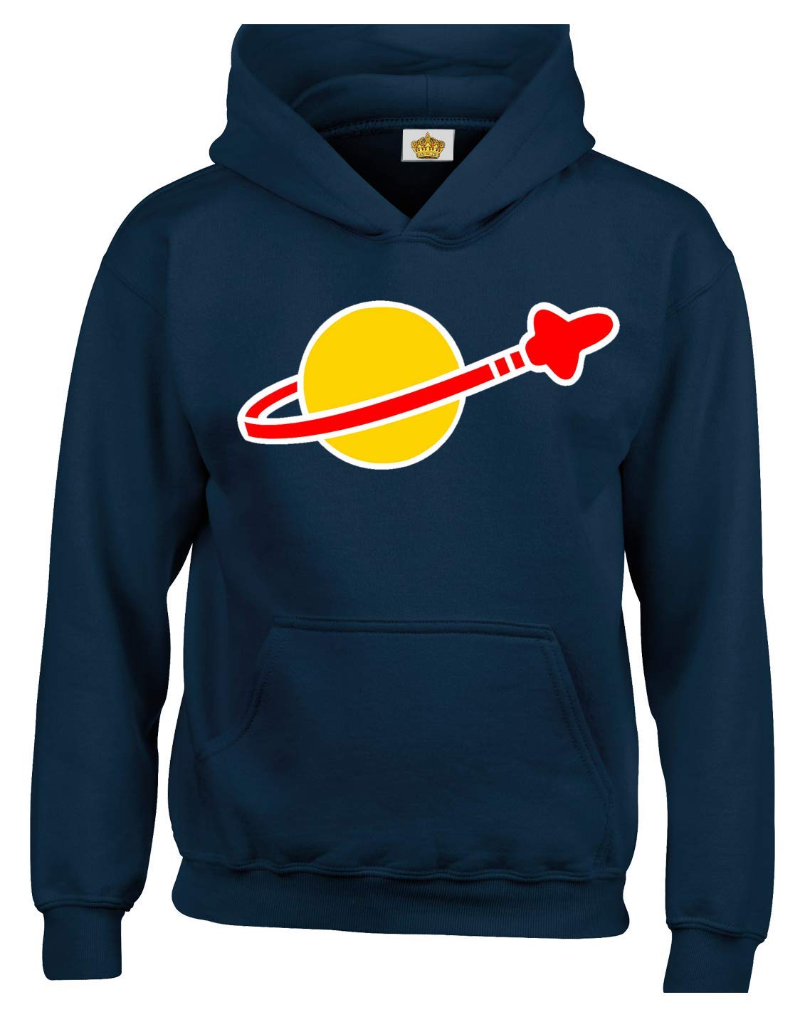 Crown Designs Bricks Spaceman Logo Family Movie Film Inspired Gift Unisex Hoodies for Men, Women & Teenagers - Navy / 5X-Large