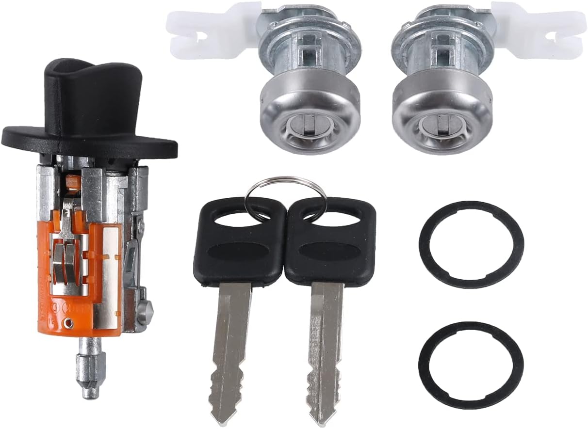DICMIC Ignition Switch Lock Cylinder with 2Pcs Door Lock