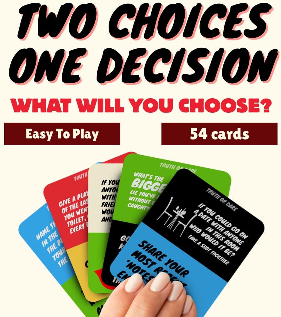 Unruly Choices – Truth or Dare Card Game | 108 Dares & Questions | Bachelorette Party Game, Pregame Party Game, Date Night & Game Night