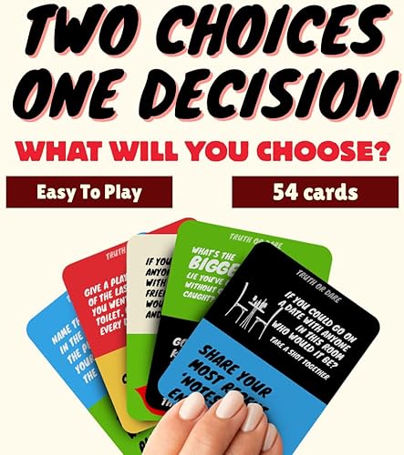 Miniatura 2 de Unruly Choices - Divertido juego de beber verdad o desafío para adultos | Juego de cartas de fiesta salvaje para noches de juegos, universidad,