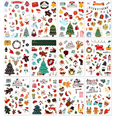 Autocollants de Noël DPKOW 300pcs Cover