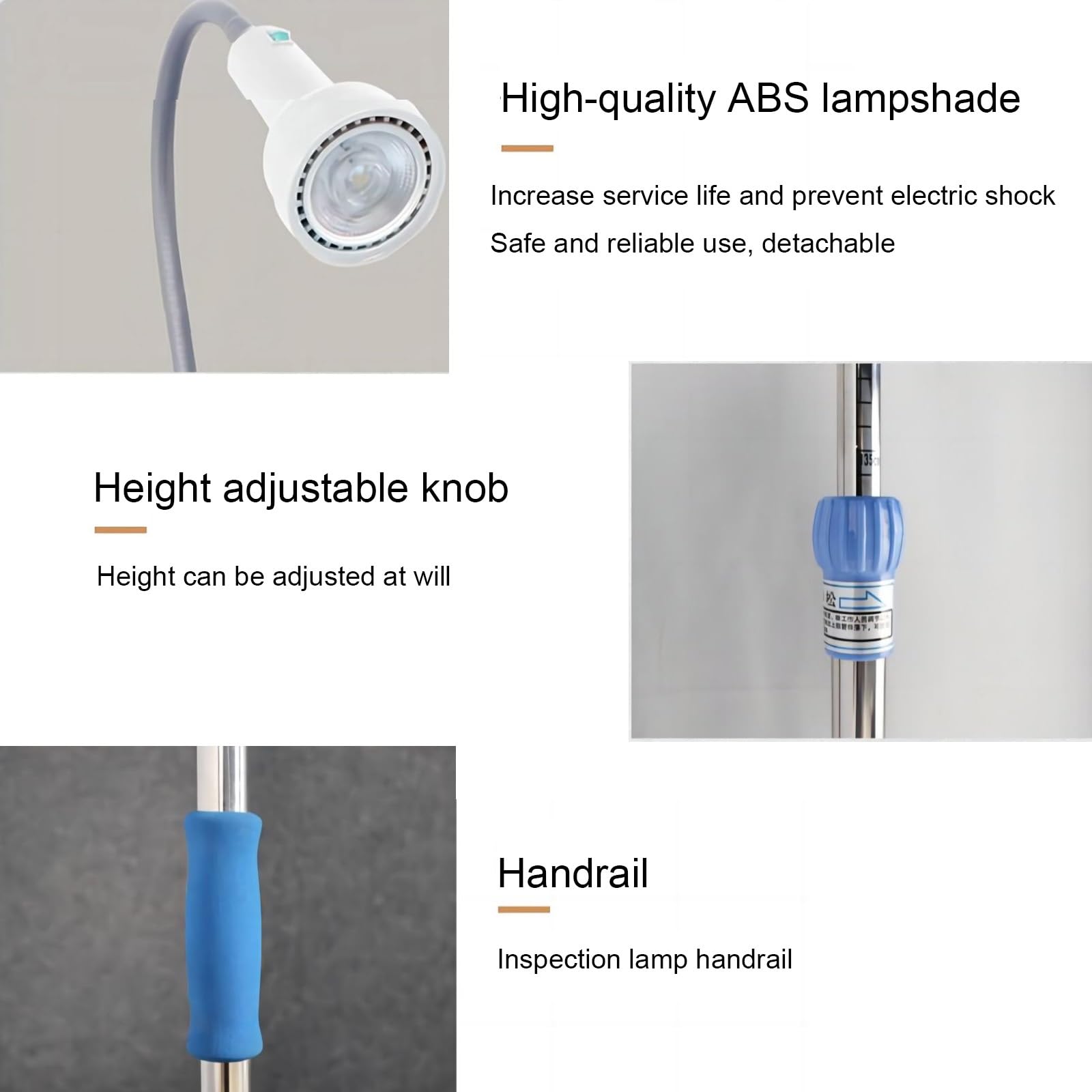 Illuminazione Ausiliaria Chirurgica Lampada per Visita Medica Lampada da Visita Medica a LED Luce Chirurgica Regolabile in Altezza per Ginecologico