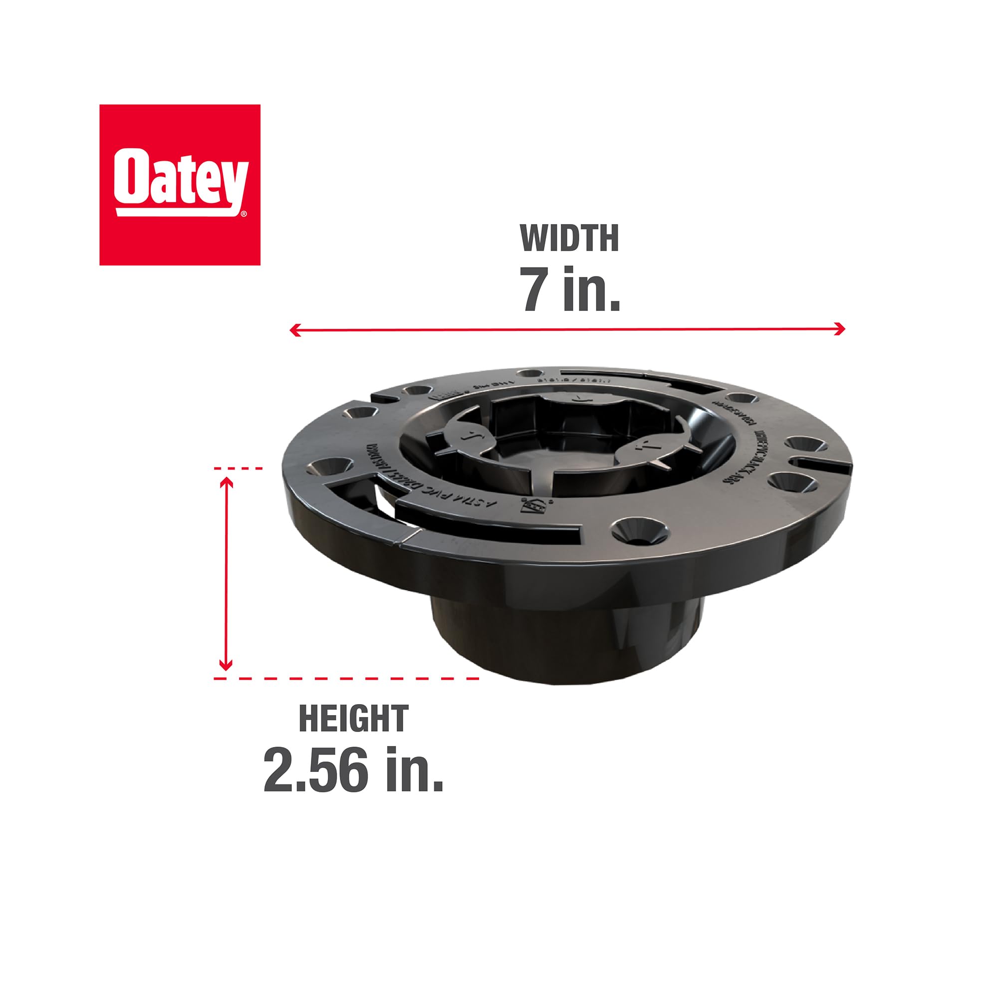 Oatey 43556 Anillo de plástico ABS, 3 pulgadas o 4 pulgadas