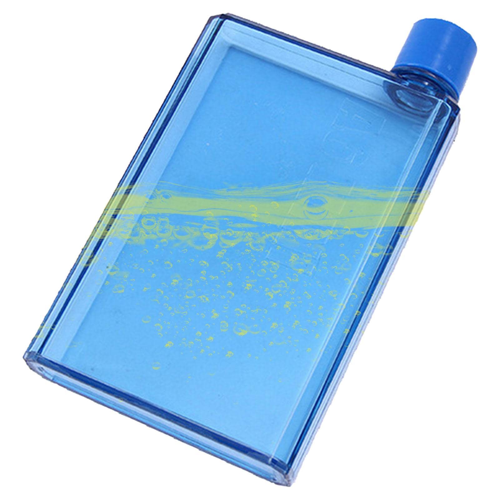 Meindin Flat Slim Water Bottle, Purse Water Bottle 350/420ml, Clear Reusable Slim BPA Flat Water Bottle, Leak-Proof, Portable Stylish Drink Bottle for School Activity Outdoor Gym Cycling Hiking