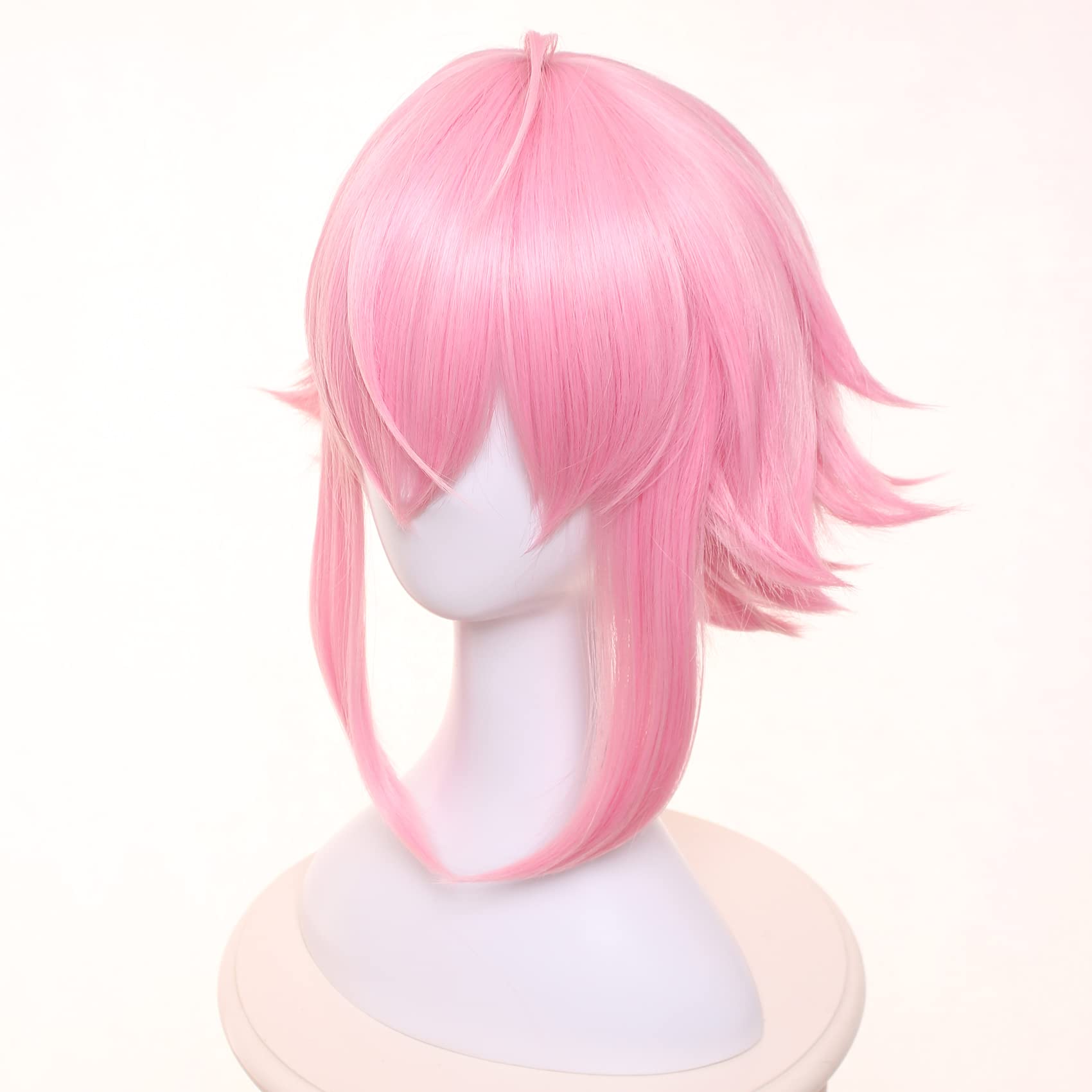 Pink Medium Straight Wig for Anime with Heat Resistant Fiber Synthetic for Women Men Halloween Chiristmas Comic Con Replacement Wigs - Image 3