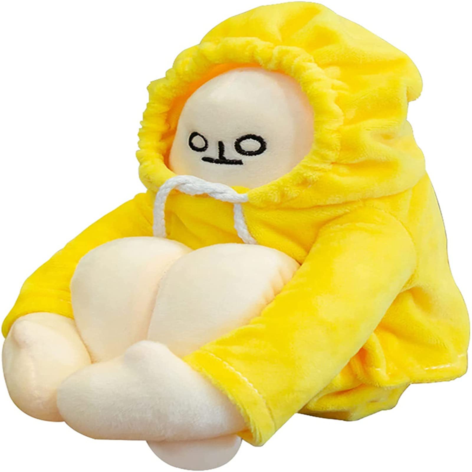 16in Cute Banana Man Doll Plush Pillow Bendable Plush Toy Creative Stuffed Toy Adorable Banana Shaped Doll Birthday Party Gift for Kids