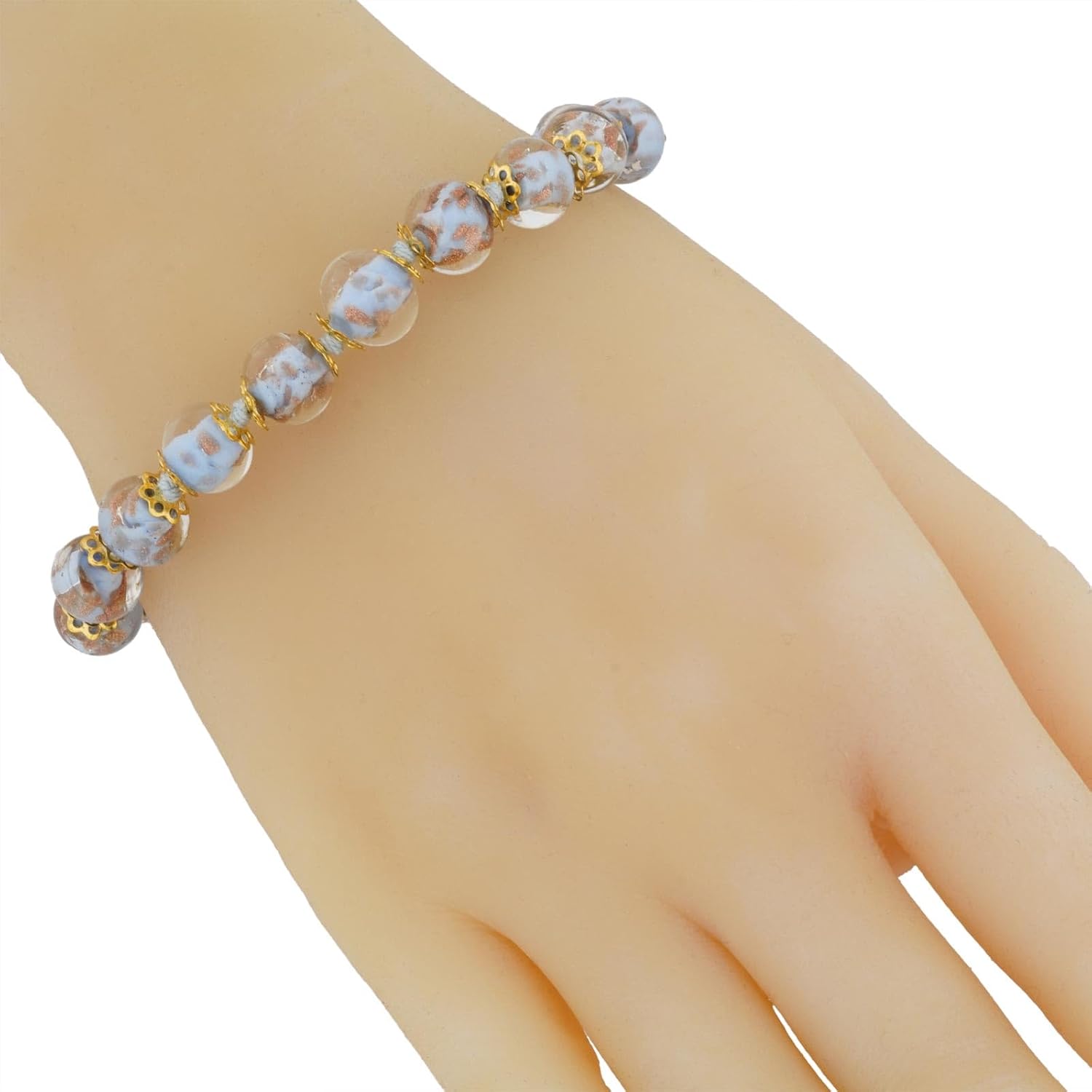 Glass Of Venice Murano Glass Sommerso Bracelet - Periwinkle - Image 3