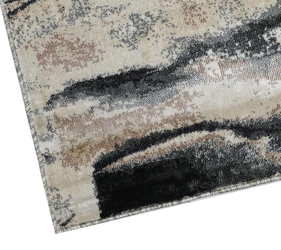 Image of 5 x 7 Feet Modern Carpet for Living Room | Non-Fade Soft Floor Rug for Hall & Bedroom | Easy Clean & Non-Slip Backing