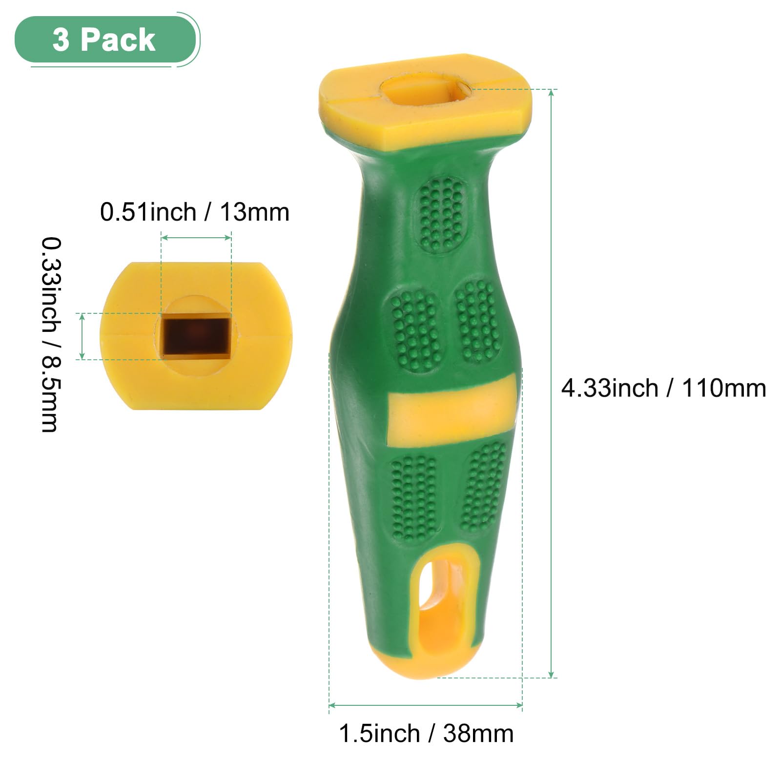 M METERXITY 3-Pack Rubber File Handle - Image 3