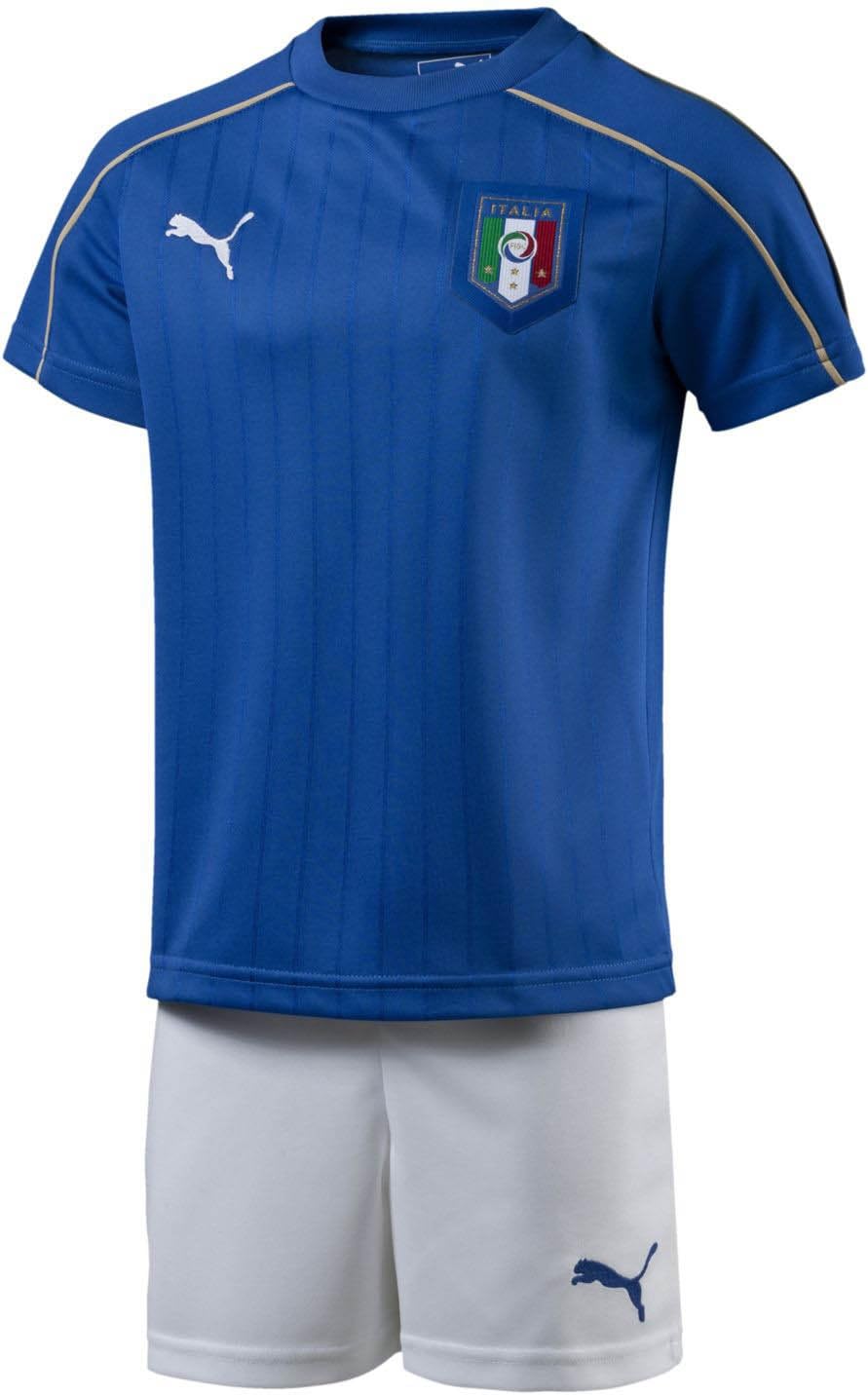 PUMA - Kids FIGC Italia Home Minikit with Packaging, Size: 4T, Color: Team Power Blue-White
