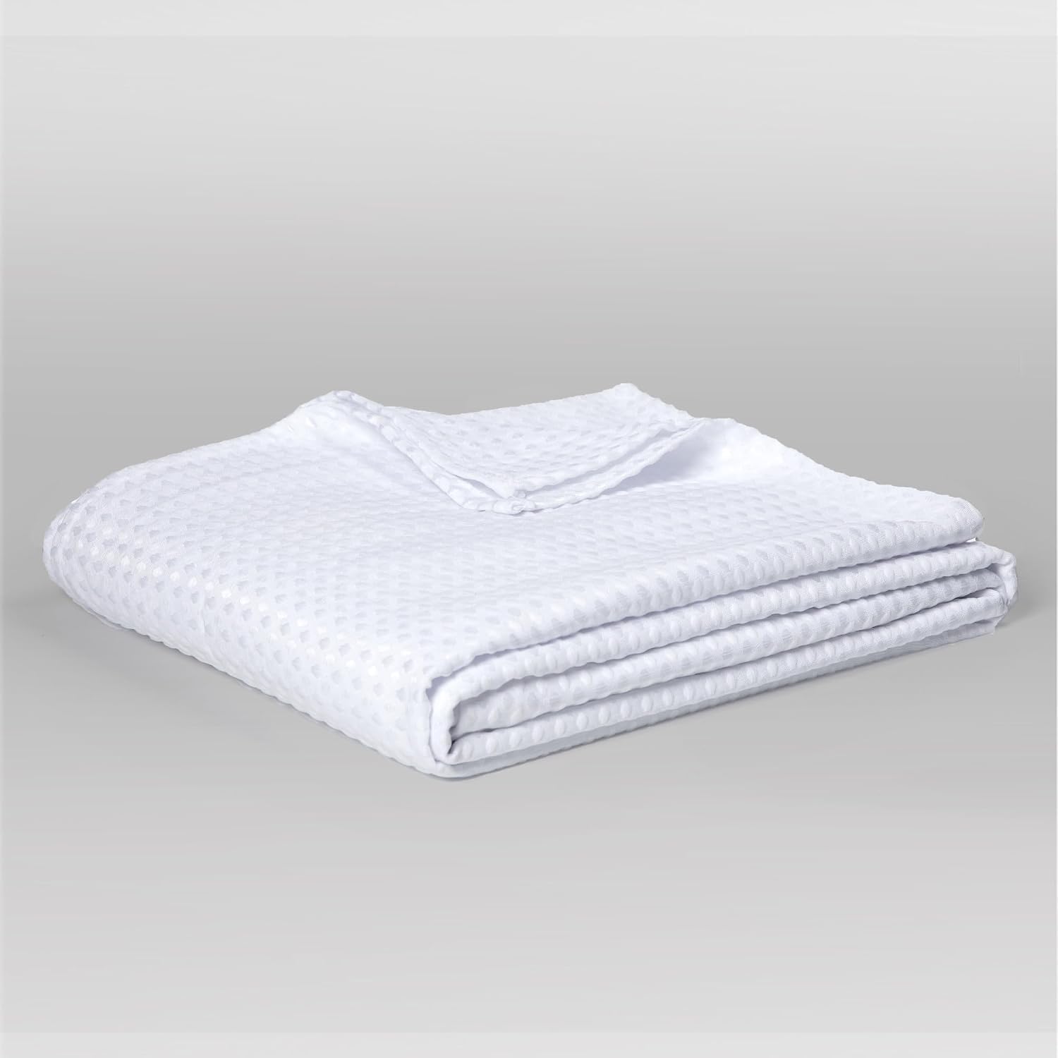 DKNY Waffle Shower Curtain for Bathroom - 72" x 72" - White
