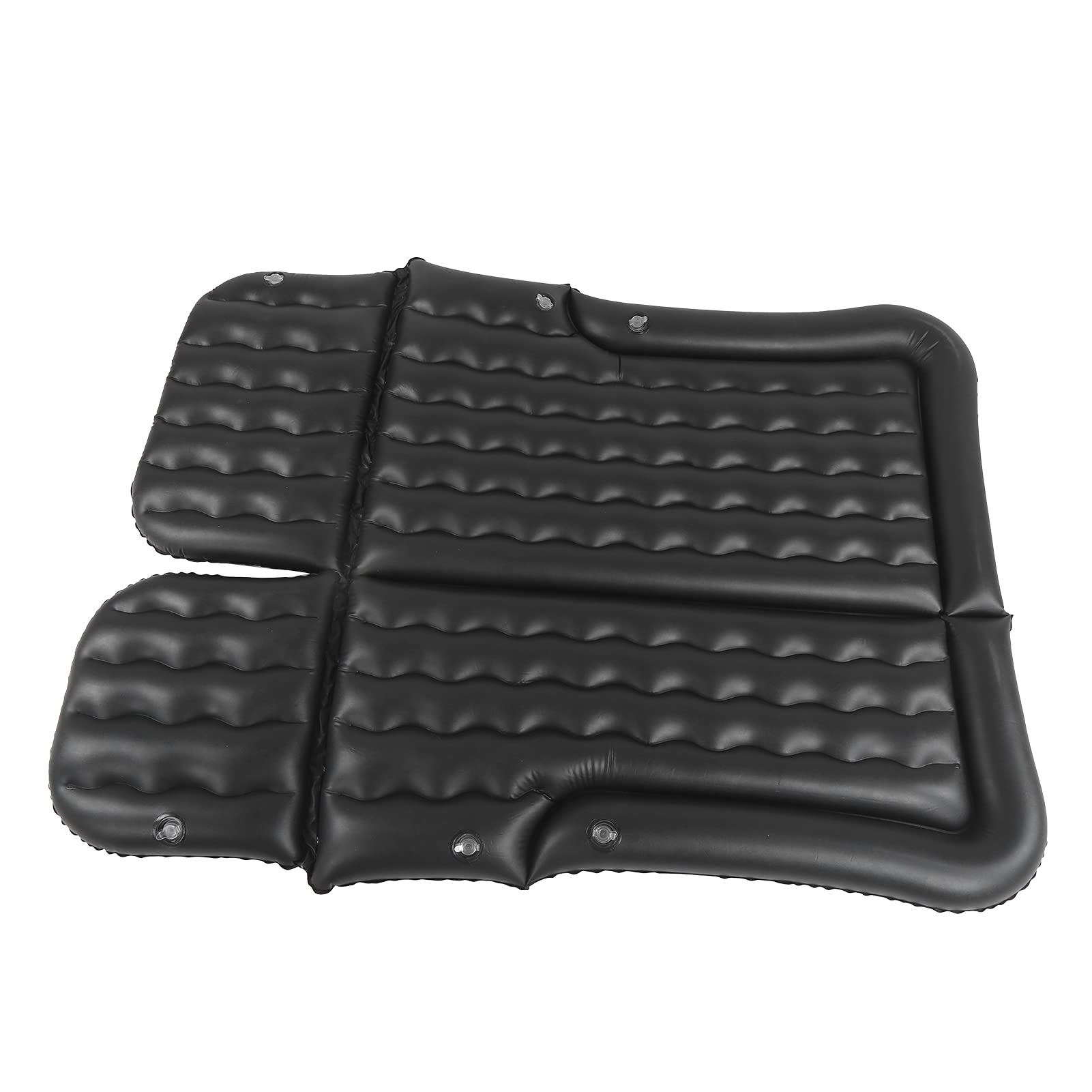 Alomejor Materac Dmuchany Materac Samochodowy Flokowany PVC 174 X 126 Cm Pompa Elektryczna 12 V Blokująca Hałas Wypełniacz Szczelin Płaska Szeroka Powierzchnia do SUV MPV RV Travel Camping (BLACK)