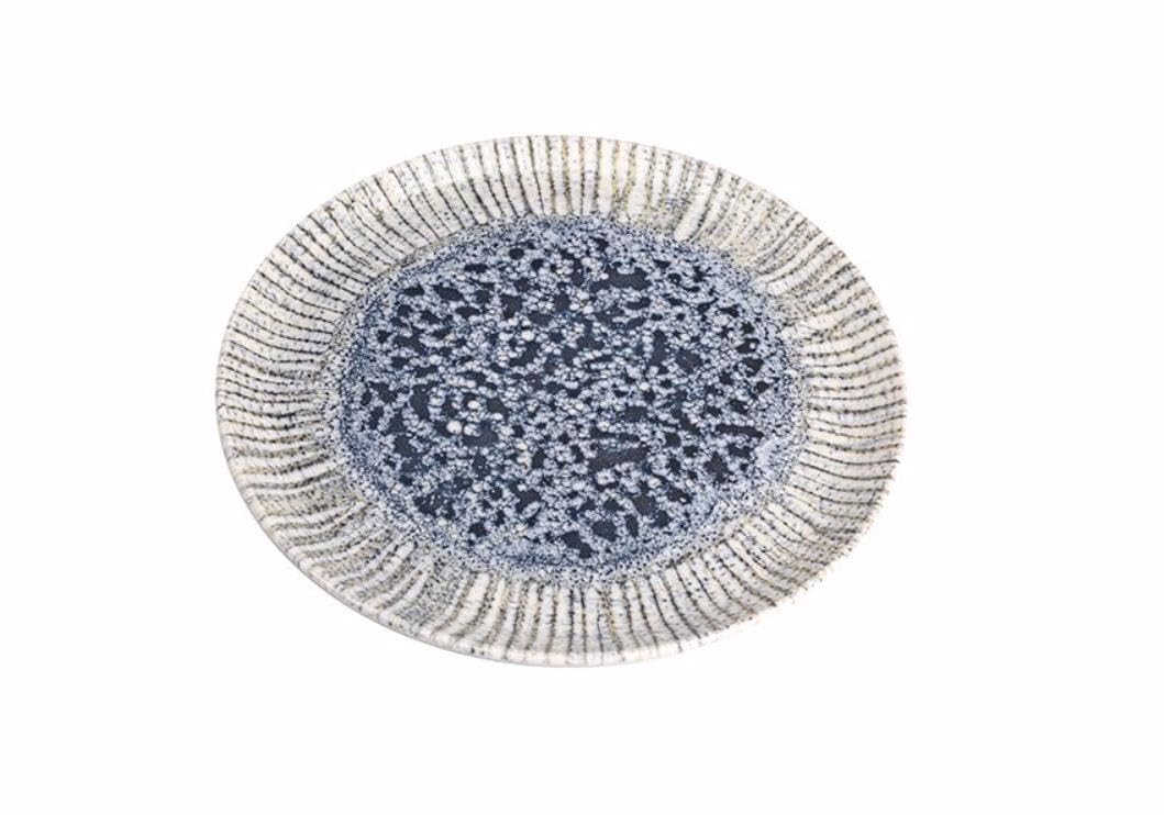 Porland Iris Blue Düz Tabak 20cm