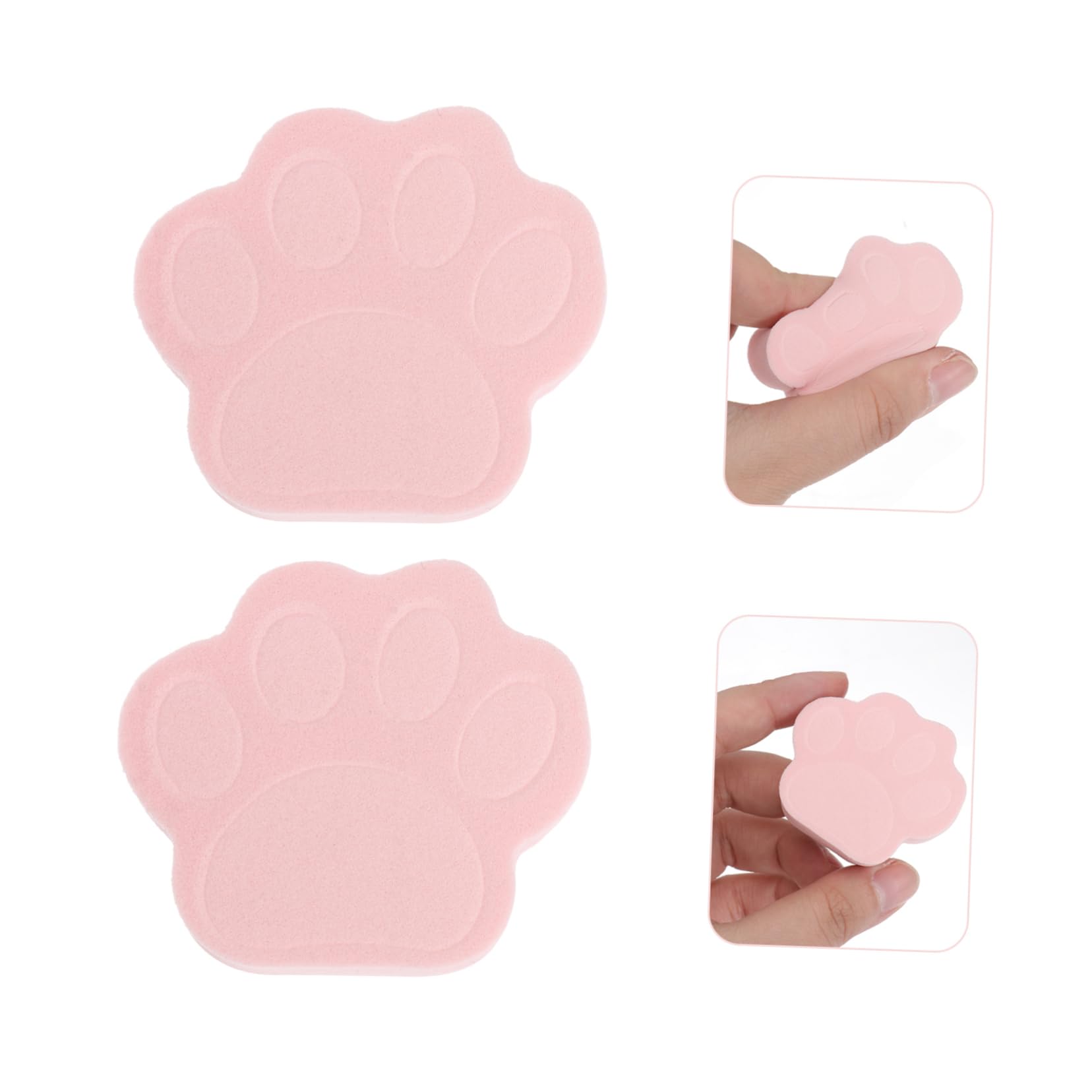 minkissy 32pezzi Spugne Per Rimozione Makeup Forma Di Zampa Di Gatto Spugne Per Pulizia Viso Strumenti Per Della Utilizzo Secco e Umido Facili Da Pulire e Delicate Sulla