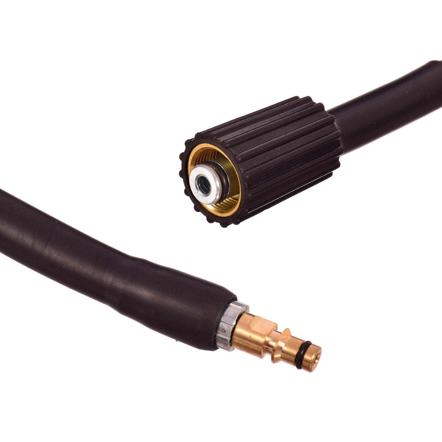 TC TECHNIC Tuyau d'Extension pour Nettoyeur Haute Pression - Tuyau de Rechange de 10 m - 200 Bar Compatible avec Karcher K2 K3 K4 K5 K6 K7 - Rallonge pour Karcher - M22x1.5 - Click Connect