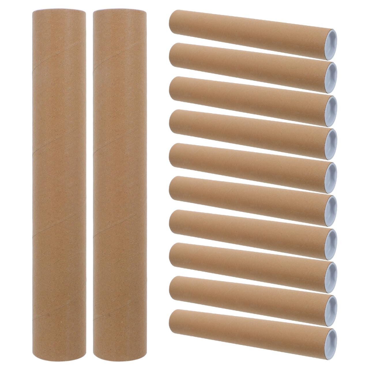 Tube en papier kraft pour expédition de poster et rangement objet d'art x12