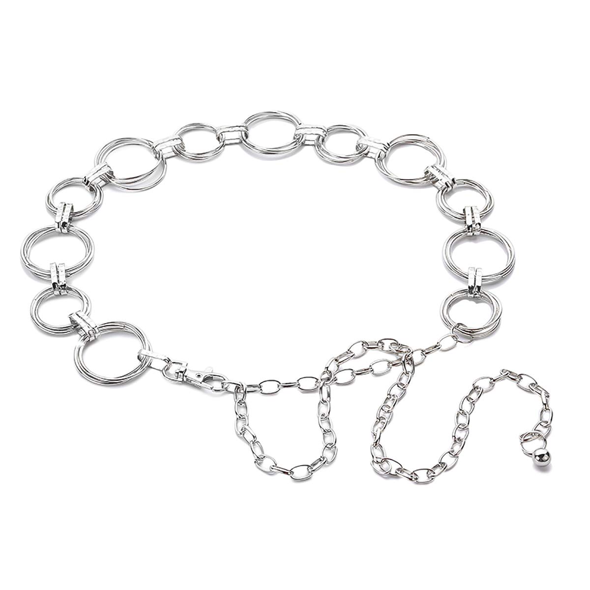 Silver Ring Belt Chain Belt Boohoo Silver Double Ring Belt Plus