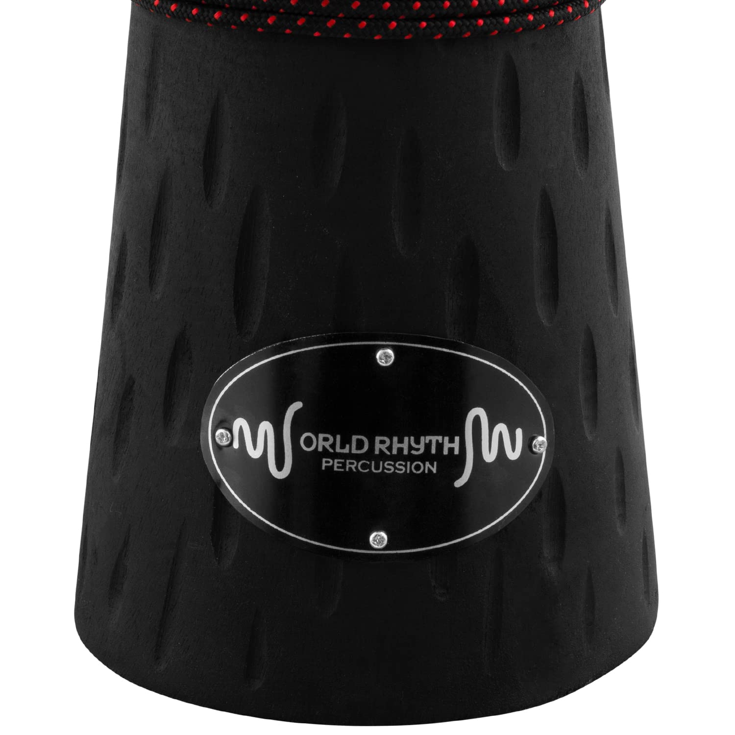 MDJ004 Tamburo Djembe da 6 pollici - Tamburo africano a mano in legno di mogano - colore nero