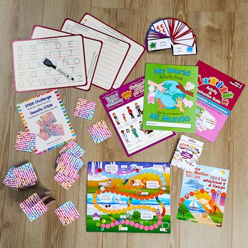 Image of Really Good Stuff Family Engagement Dual Language Reading Kit | Learn, Practice & Play, Pre-K /K
