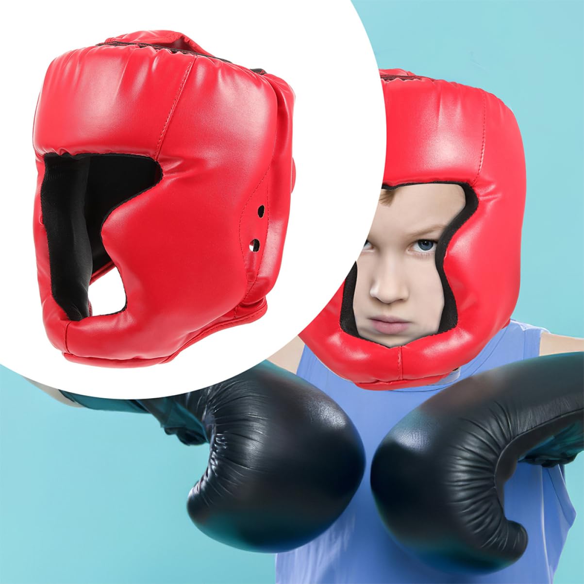 CLISPEED Casque de Protection pour Boxe et Arts Martiaux Ajustable et Mousse pour Entraînement et Combat Confort Optimal et Résistance Aux Chocs