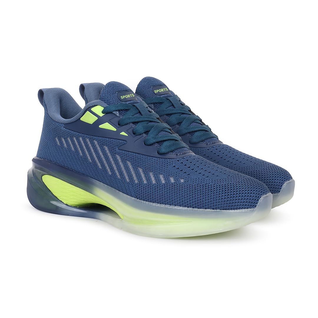 Stylish Comfortable Regular Wear Phylon (Branded Box) Running Blue Sports Shoes for Men-image-29