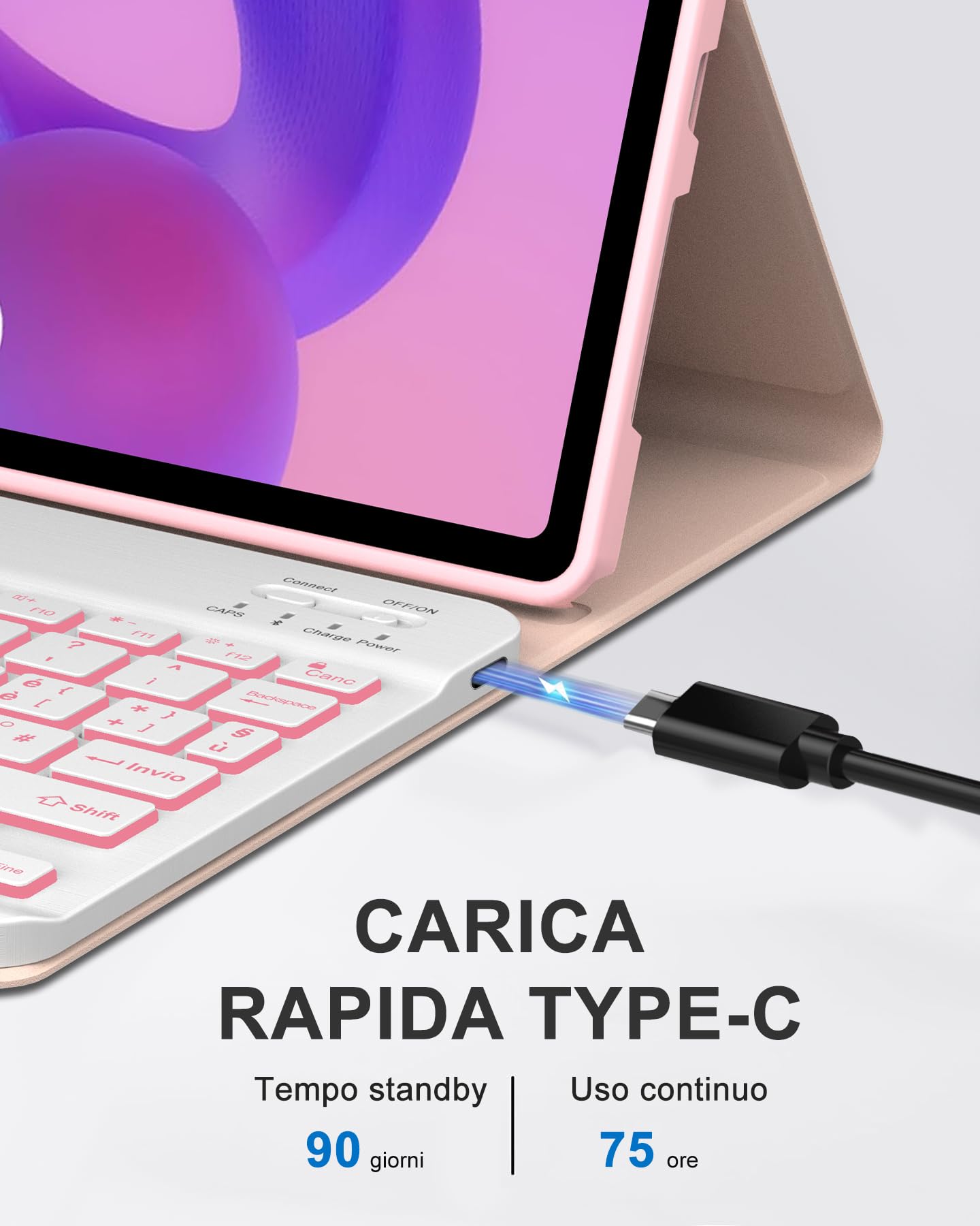 Per Lenovo Idea Tab 11" (2025) Cover Tastiera con RGB Italiana