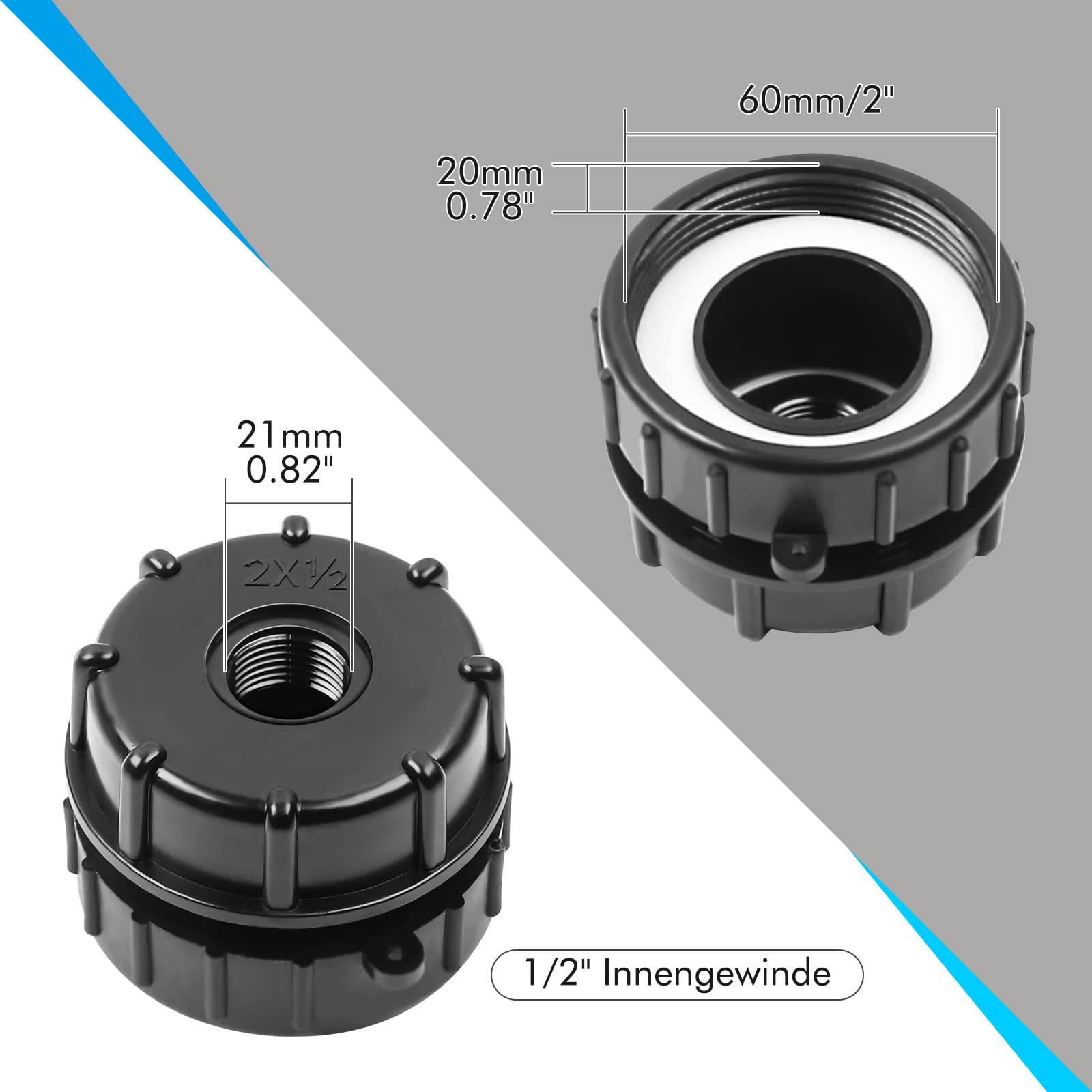 IBC Tote Adattatore 2 Pollici Cam Lock con Rubinetto Tubo IBC Tote Adattatore 2 Pollici Cam Lock con Rubinetto Tubo