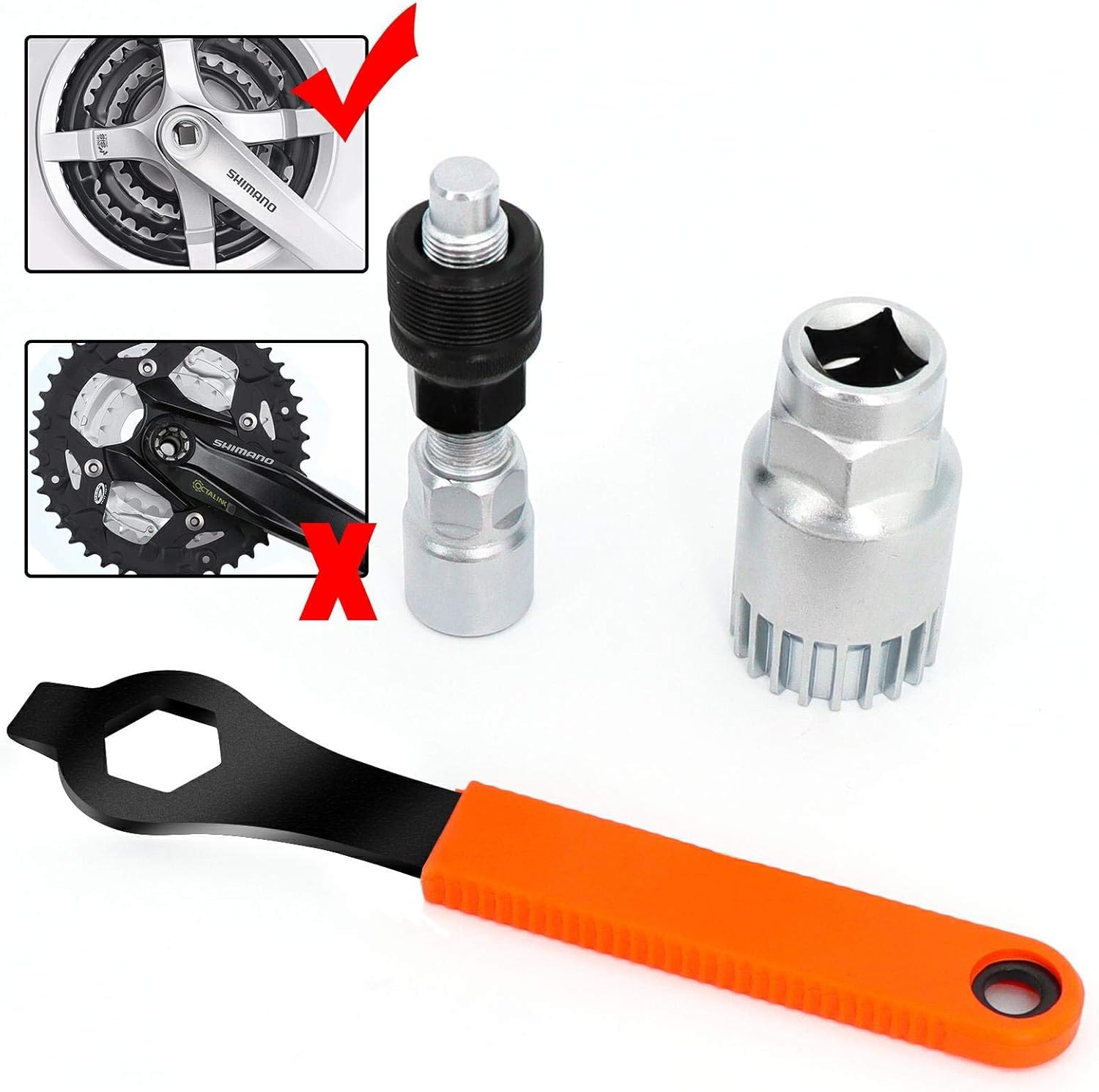 Estrattore per Manovella Bicicletta e Strumento per Movimento Centrale con Chiave 16 mm Set Attrezzi