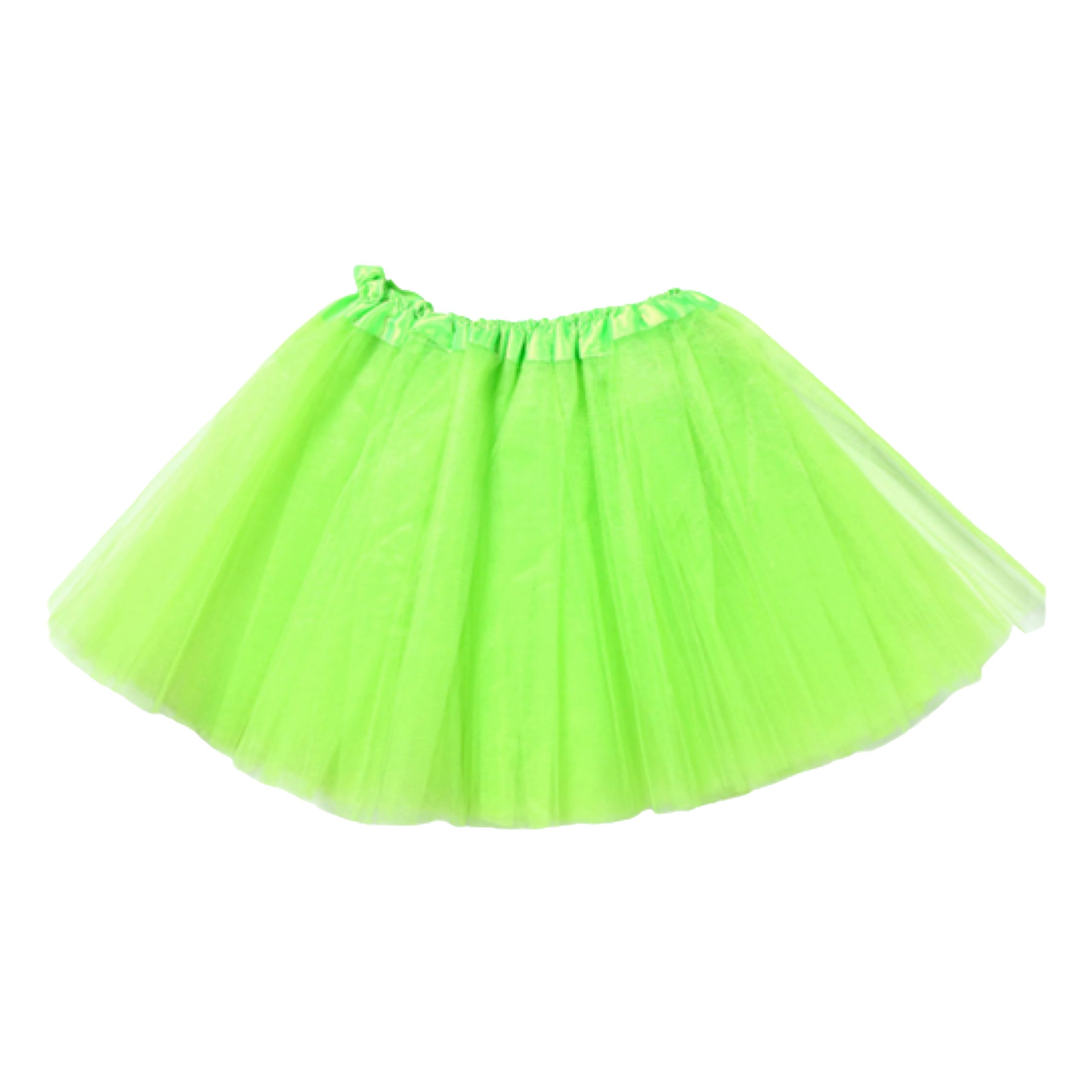 Lizzy Ladies Adult 3 Layered Plain Coloured Tutu Skirts Halloween Book Week Party Fancy Dress Outfit Skirt Accessories (Neon Yellow) โ image 1