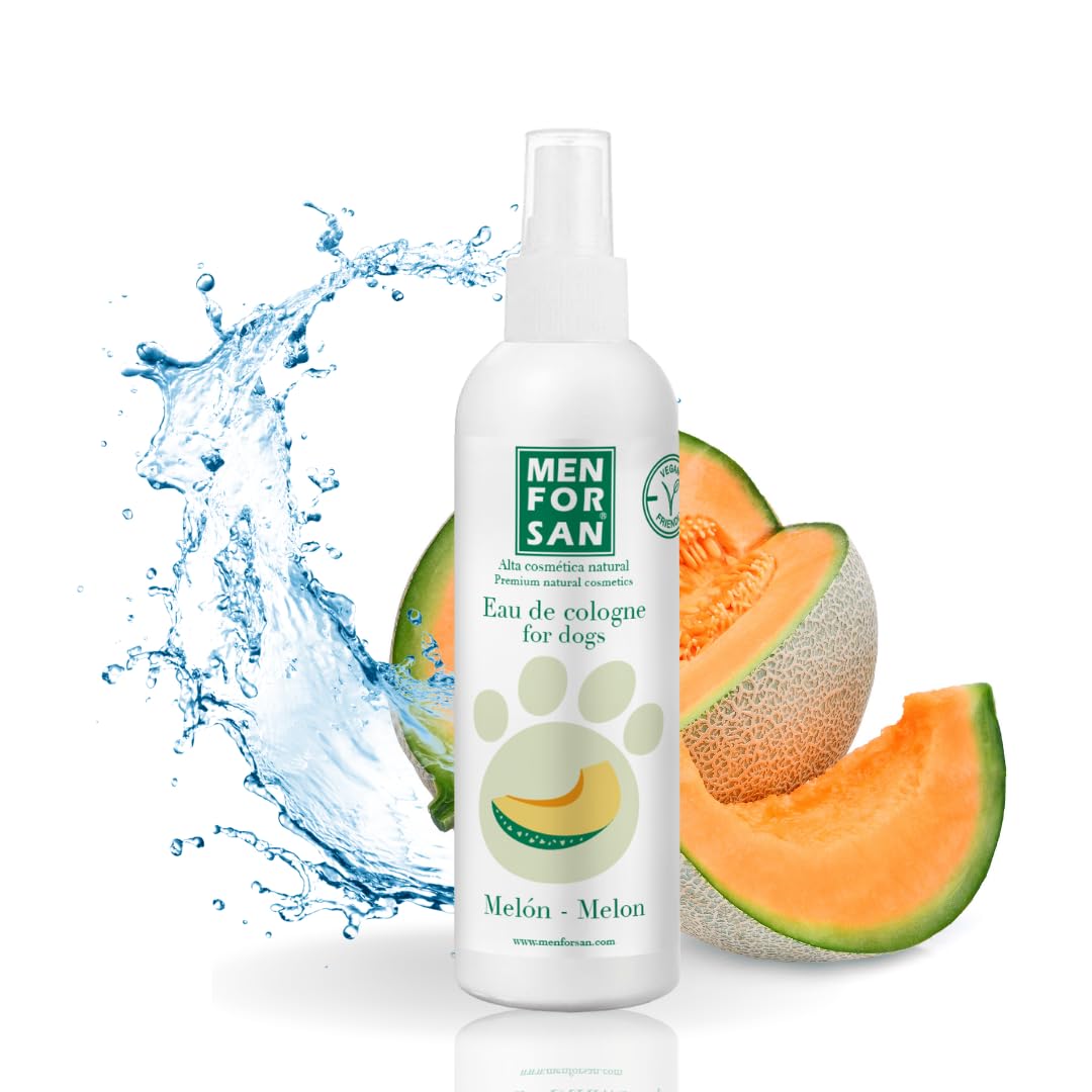 MENFORSAN Agua de colonia para perros Melón 125ml, Proporciona un olor Fresco, Efecto Desodorante
