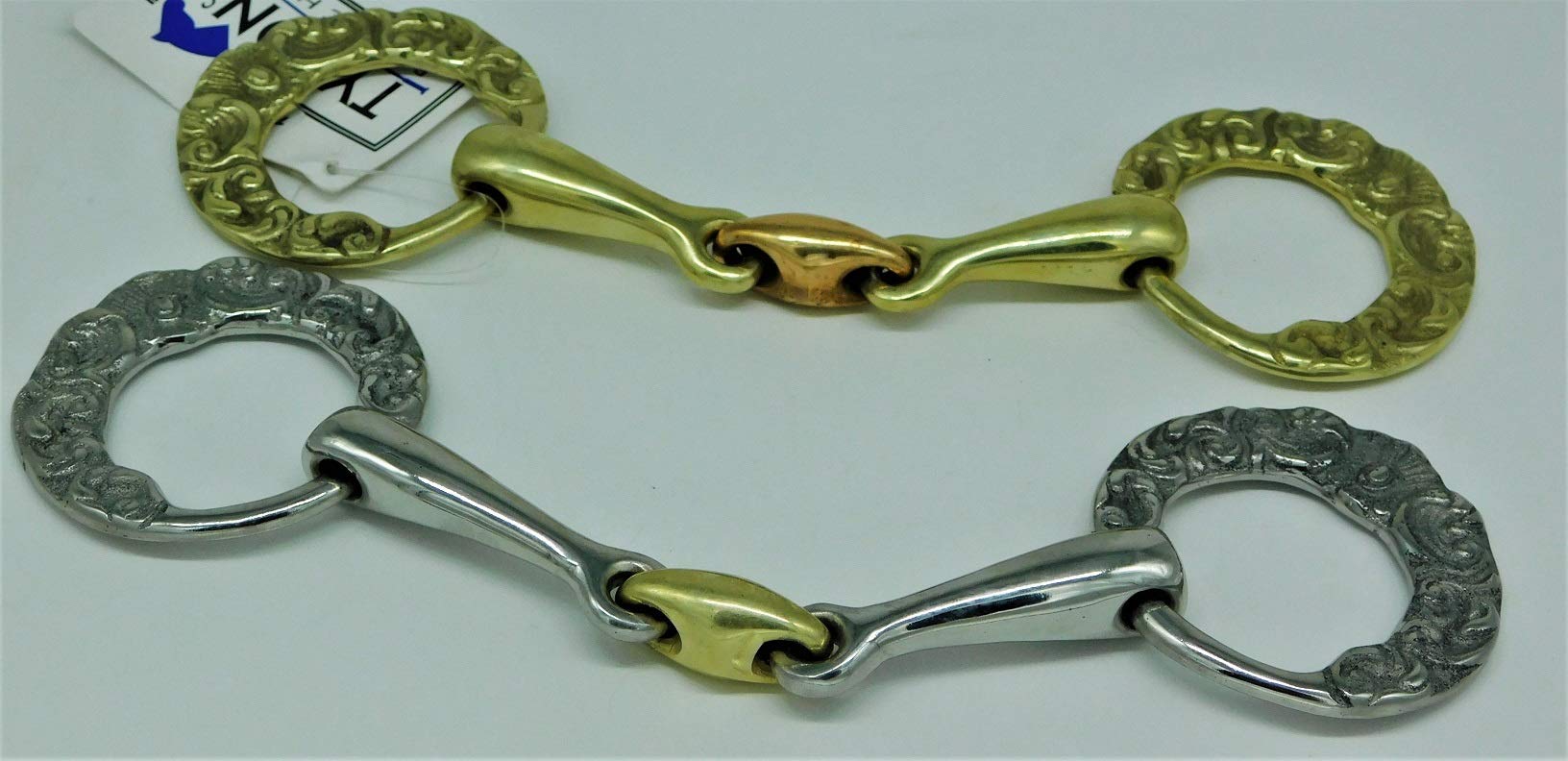 Show Gebiss Antik Spanisch Barock Blumen appliziert 12,2 13,5 14,5 15,5 16,5 Kaltblut Gold oder Silberfarben Tysons (13,5, Goldfarben)