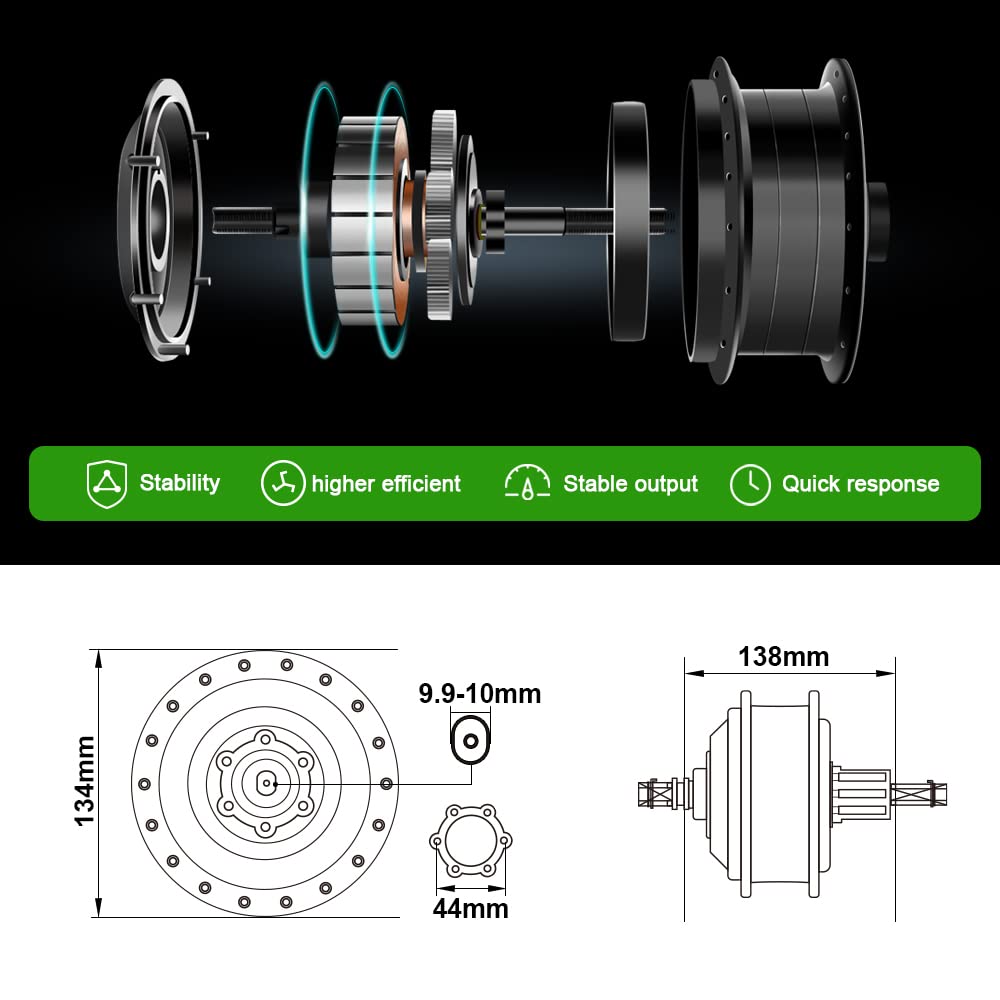 YOSE POWER 36V350W 27.5" E-Bike Conversion Kit Heckmotor für Steckkranz Elektrofahrrad Umbausatz 27.5 Zoll mit LCD Display