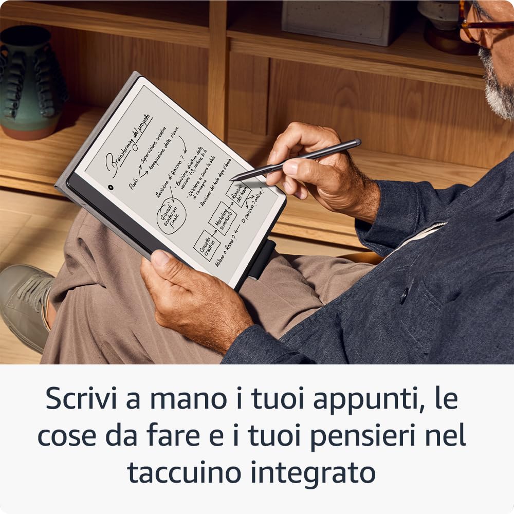 Kindle Scribe (versione 2024) 16 GB, una cover Amazon Plant e un alimentatore Amazon Powerfast da 9 W