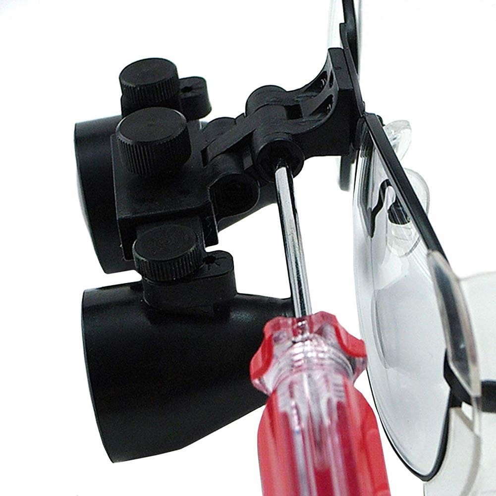 Lente Binocolo Chirurgico con Faro a LED, Montatura Titanio per Procedure Odontoiatriche e