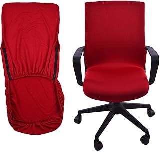 Funda elástica para silla de oficina, funda para silla de oficina, funda giratoria para respaldo de silla, elástica, lavable, funda elástica para silla de oficina, ordenador, silla de escritorio