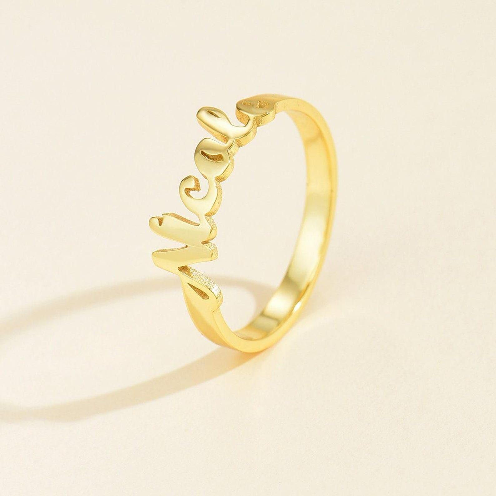 Personalisierter Namensring für Damen, individuelles Schmuckgeschenk für Mama