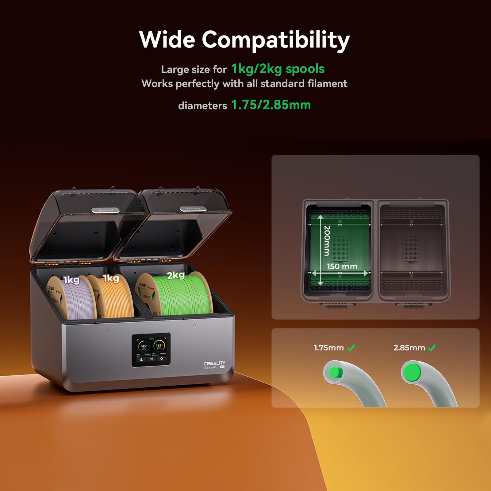 Amazon.com: Creality Space PI X4, Filament Dryer Box 4.0 (4 Spool Amazon.com: Creality Space PI X4, Filament Dryer Box 4.0 (4 Spool