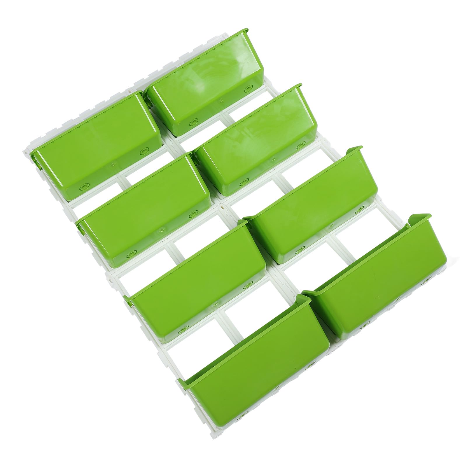 Aramox Pionowa Donica ścienna PP ABS Wisząca Donica ścienna 106 X 67 Cm Możliwość Podłączenia w Poziomie Układ Pionowy Wspornik 70 Funtów do Balkonu Ogrodzenie Patio Ogród na Werandzie (jasnozielony)