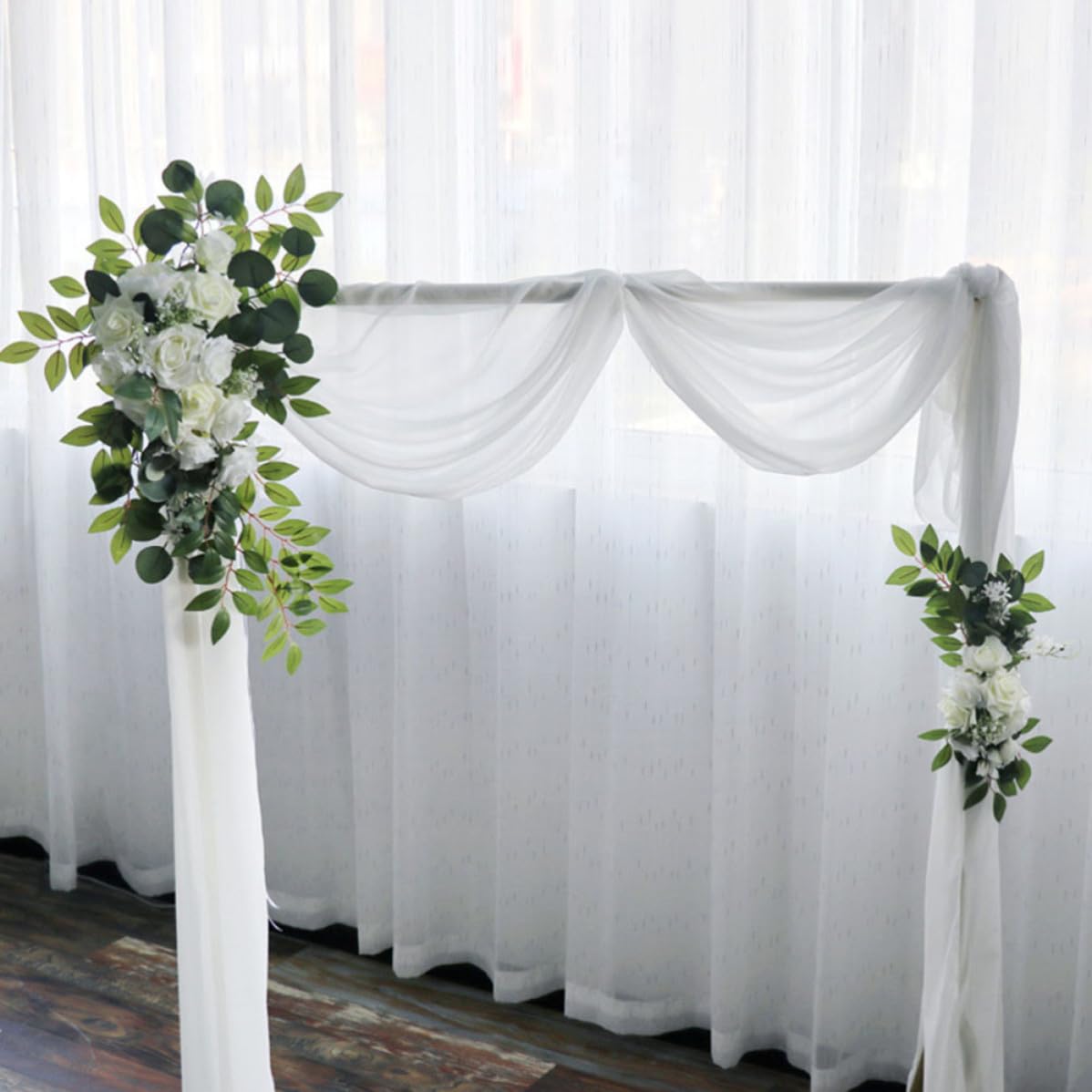 Beavorty 2 Pezzi Fiori Finti Matrimonio Arco Decorativo, Coppia, Plastico