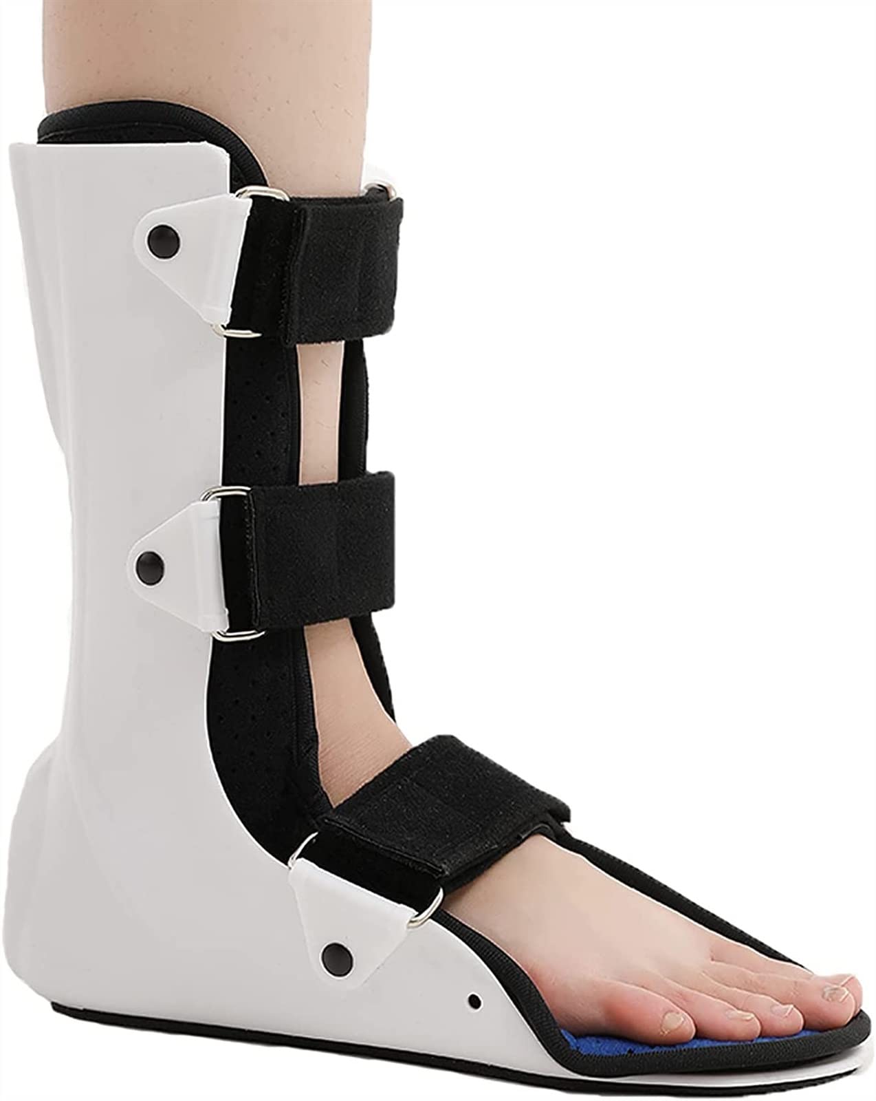 Bota ortopédica para fracturas, fijación de la articulación del tobillo, ajustable, transpirable, protector de pantorrillas, lesiones en los dedos del pie o tobillo, fracturas y esguinces de Brace D