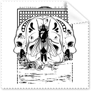 Skeleton Housefly Decoration Pattern Cleaning Cloth Phone Screen Glasses Cleaner 5pcs