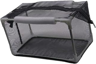 Aquarium Separation Net Breeding Box Nylon Mesh Multipurpose Pp Frame with Zipper for Fish Spawn Hatchery Easily Install, 42x22x22cm