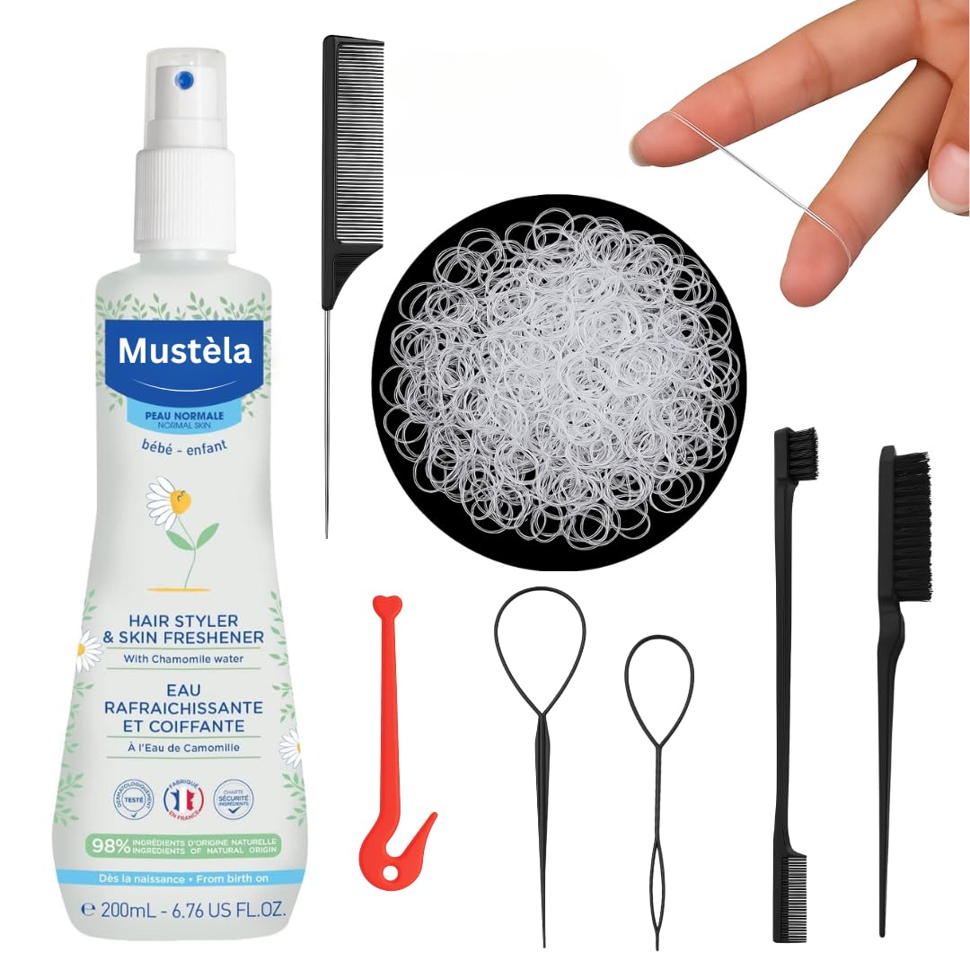 Alimos Baby Hair Styling Kit To Work WIth Mustela Bébé Hair Styler Skin Freshener 200ml