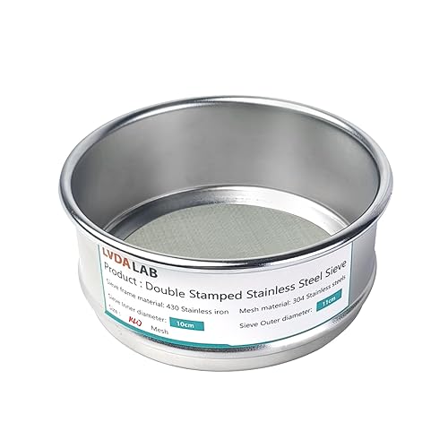 Miniatura 31 de 304 Acero inoxidable Malla de Laboratorio, 325 Malla (0.045mm) Abertura Tamiz de Prueba, 4 pulgadas (10cm) Tamices de Prueba de Análisis Estándar